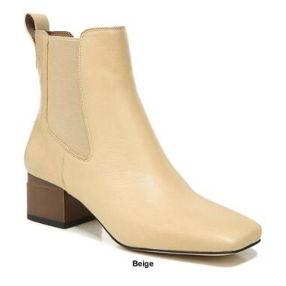 Franco Sarto Waxton Booties, Size 7, true to size. Color: Beige. New.